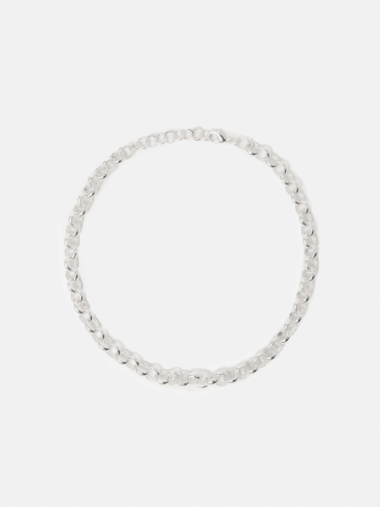Jigsaw Silver Belcher Chain Necklace - Image 2 of 4
