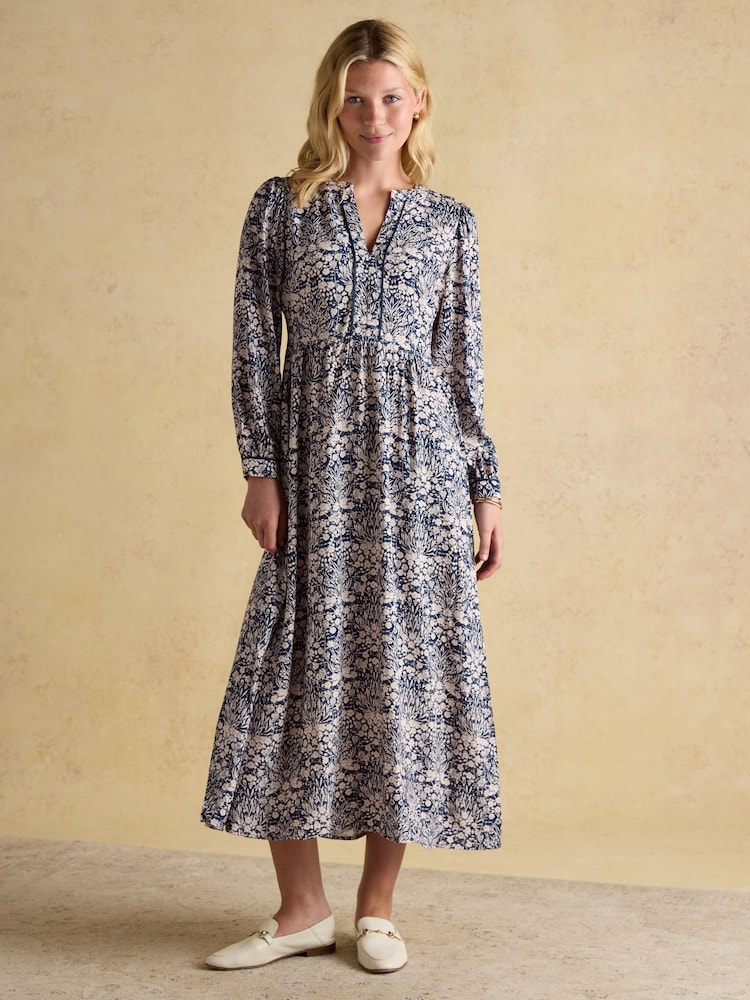Joules Bethany Blue Midi Dress - Image 1 of 7