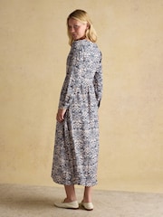 Joules Bethany Blue Midi Dress - Image 2 of 7