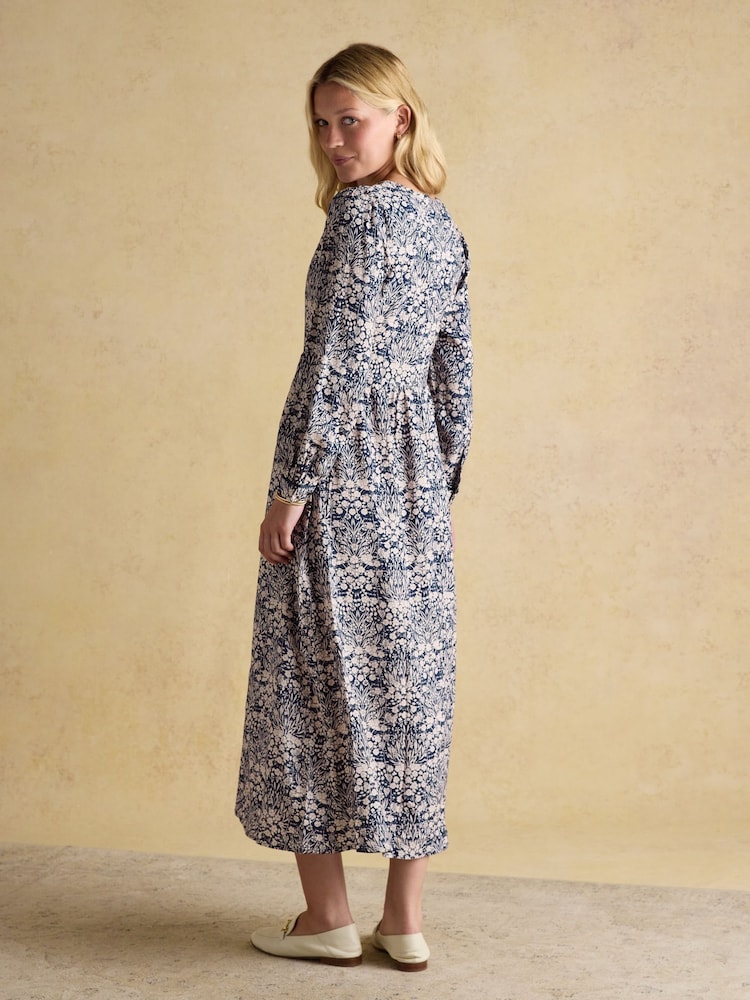 Joules Bethany Blue Midi Dress - Image 2 of 7