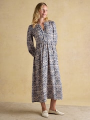 Joules Bethany Blue Midi Dress - Image 3 of 7