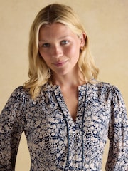 Joules Bethany Blue Midi Dress - Image 4 of 7