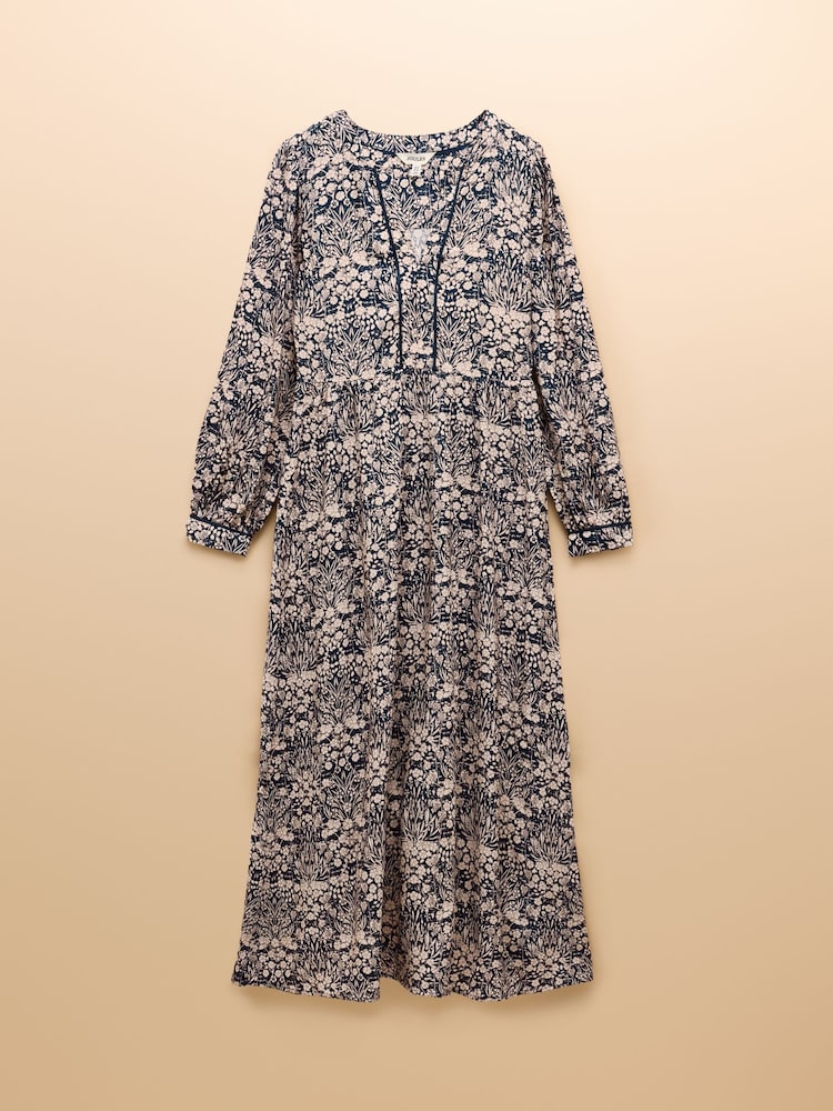 Joules Bethany Blue Midi Dress - Image 7 of 7