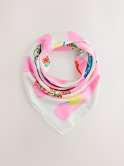 Fruit Print Satin Square Scarf - Image 5 of 7