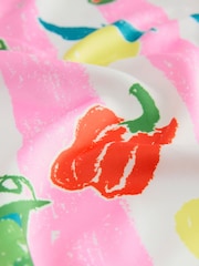 Fruit Print Satin Square Scarf - Image 6 of 7