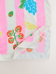 Fruit Print Satin Square Scarf - Image 7 of 7