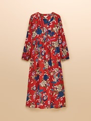 Joules Bethany Red Midi Dress - Image 9 of 9