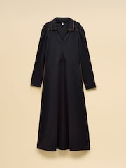 Joules Philipa Navy Ponte Zip Front Dress - Image 7 of 7