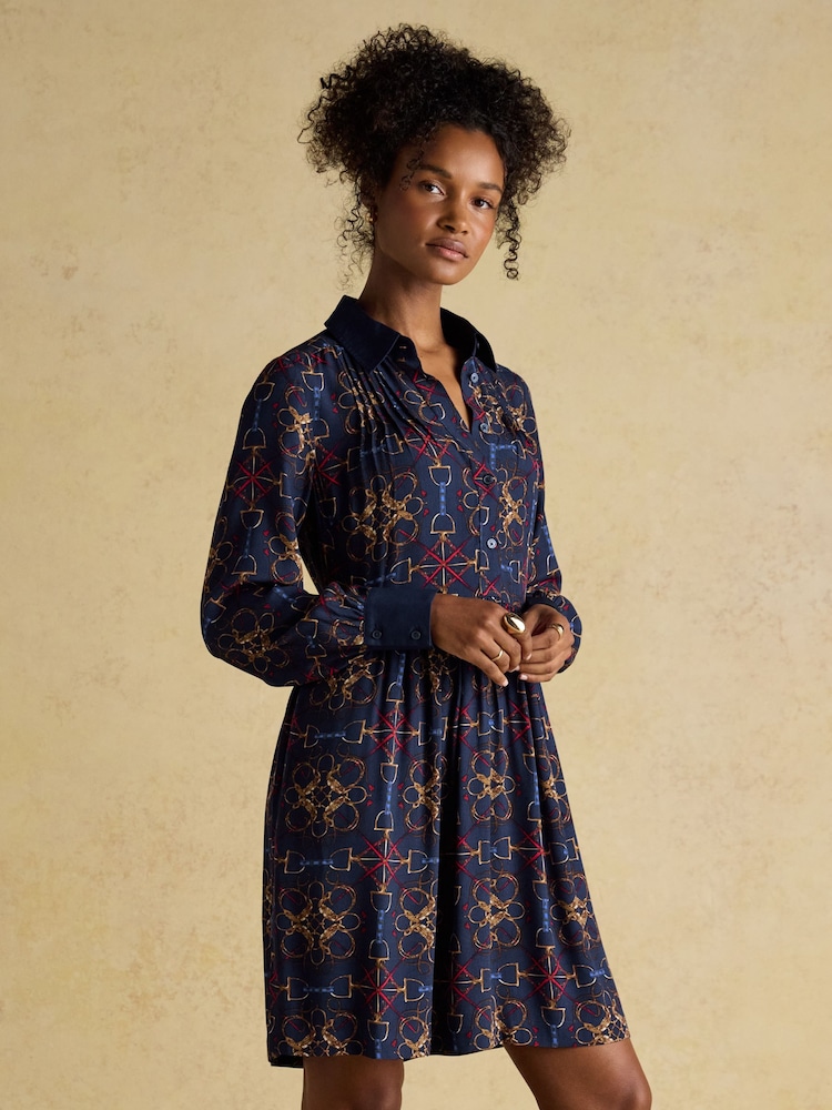 Joules Eleanora Navy Shirt Dress - Image 1 of 7 Joules Eleanora Navy Shirt Dress - Image 1 of 7