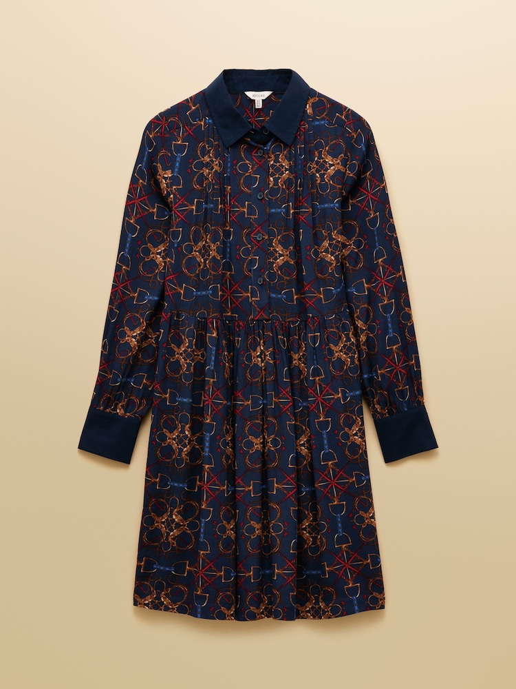 Joules Eleanora Navy Shirt Dress - Image 7 of 7