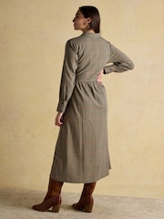 Joules Clarice Brown Knot Waist Dress - Image 2 of 7