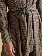 Joules Clarice Brown Knot Waist Dress - Image 4 of 7