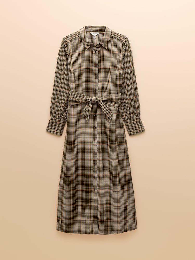 Joules Clarice Brown Knot Waist Dress - Image 7 of 7