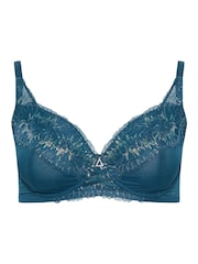 Yours Curve Green Iridescent Lace Underwired Bra - Image 5 of 6