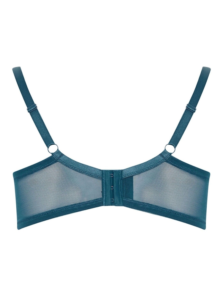 Yours Curve Green Iridescent Lace Underwired Bra - Image 6 of 6