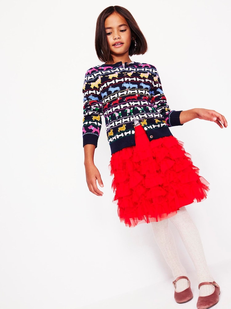 Boden Blue Edie Fairisle Pattern Cardigan - Image 2 of 6