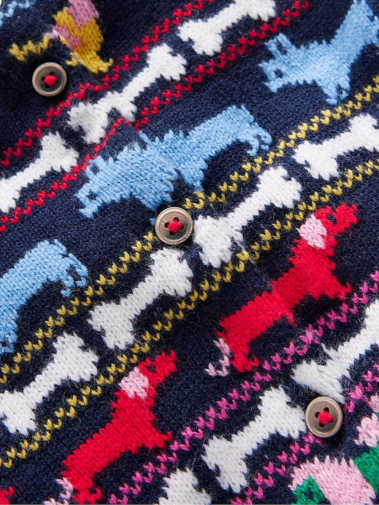 Boden Blue Edie Fairisle Pattern Cardigan - Image 6 of 6 Boden Blue Edie Fairisle Pattern Cardigan - Image 6 of 6