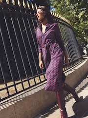 Boden Pink Laura Jersey Midi Shirt Dress - Image 1 of 1