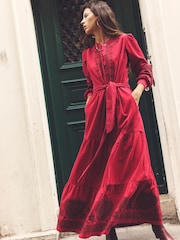 Boden Pink Alba Cord Maxi 100% Cotton Dress - Image 1 of 7