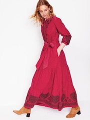 Boden Pink Alba Cord Maxi 100% Cotton Dress - Image 2 of 7