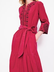 Boden Pink Alba Cord Maxi 100% Cotton Dress - Image 3 of 7