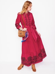 Boden Pink Alba Cord Maxi 100% Cotton Dress - Image 5 of 7