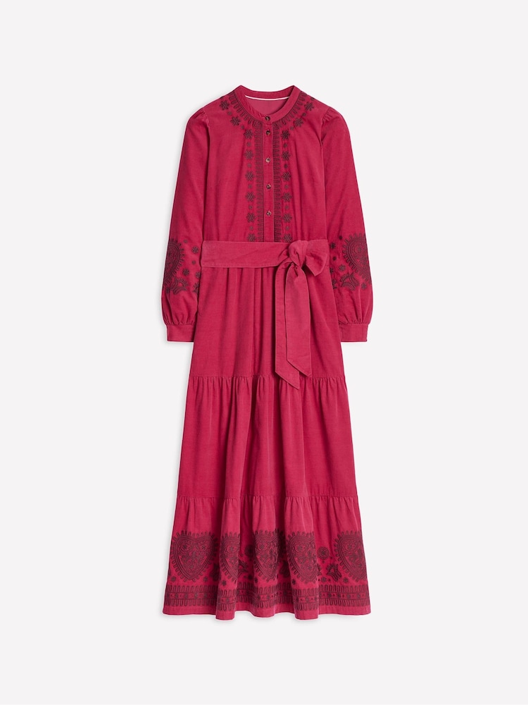 Boden Pink Alba Cord Maxi 100% Cotton Dress - Image 7 of 7