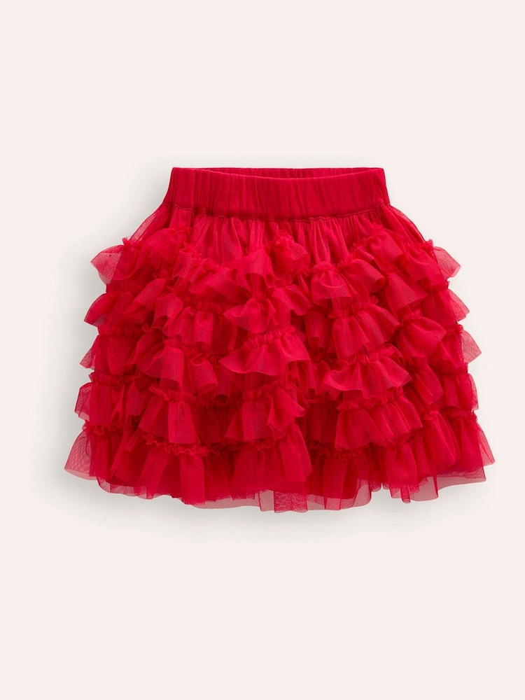 Boden Red Ruffle Tulle Skirt - Image 1 of 3