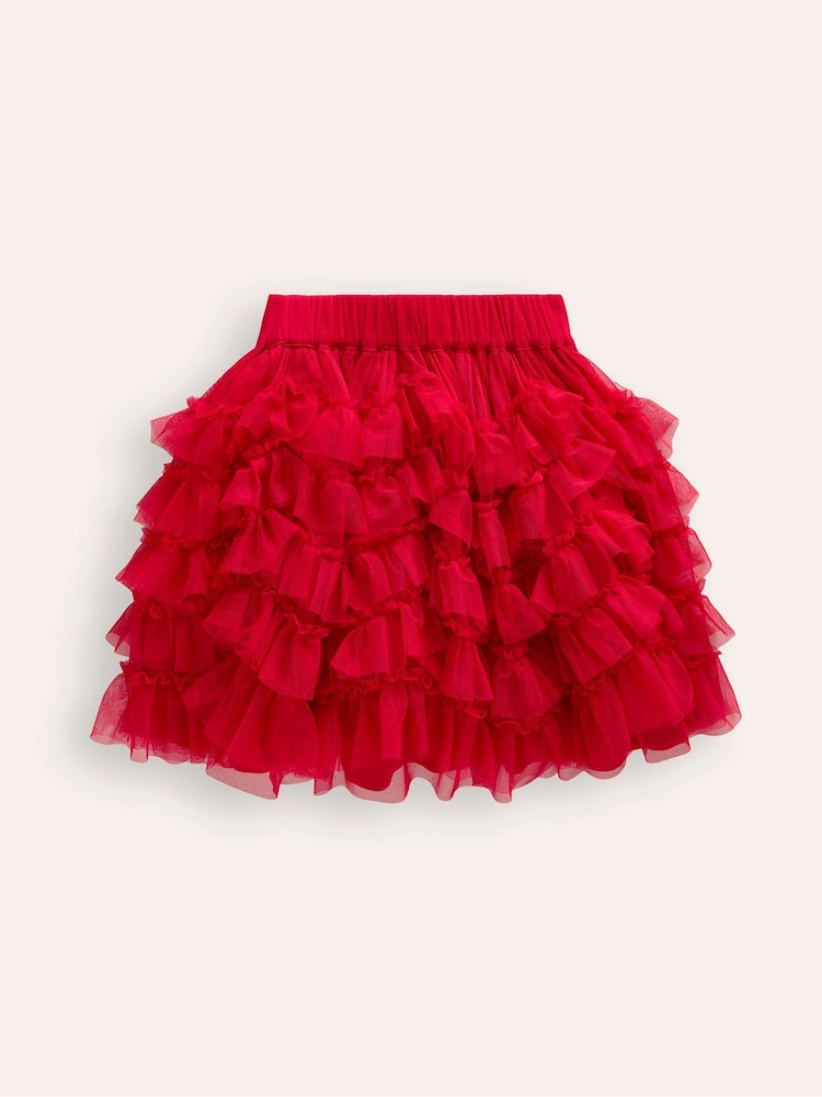 Boden Red Ruffle Tulle Skirt - Image 2 of 3 Boden Red Ruffle Tulle Skirt - Image 2 of 3
