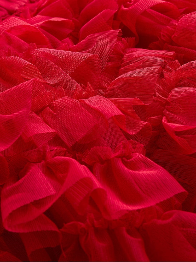 Boden Red Ruffle Tulle Skirt - Image 3 of 3 Boden Red Ruffle Tulle Skirt - Image 3 of 3