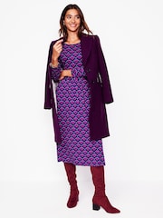 Boden Purple Amelie Long Sleeve Midi Dress - Image 1 of 5