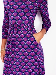 Boden Purple Amelie Long Sleeve Midi Dress - Image 3 of 5