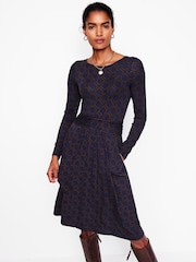 Boden Brown Amelie Long Sleeve Dress - Image 4 of 5