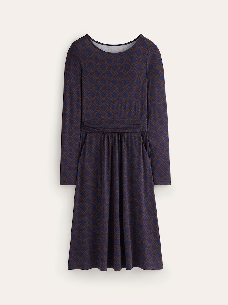 Boden Brown Amelie Long Sleeve Dress - Image 5 of 5