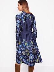 Boden Blue Kate Satin Shirt Dress - Image 2 of 3