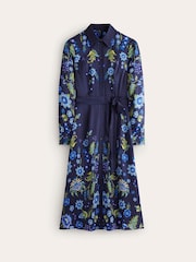 Boden Blue Kate Satin Shirt Dress - Image 3 of 3