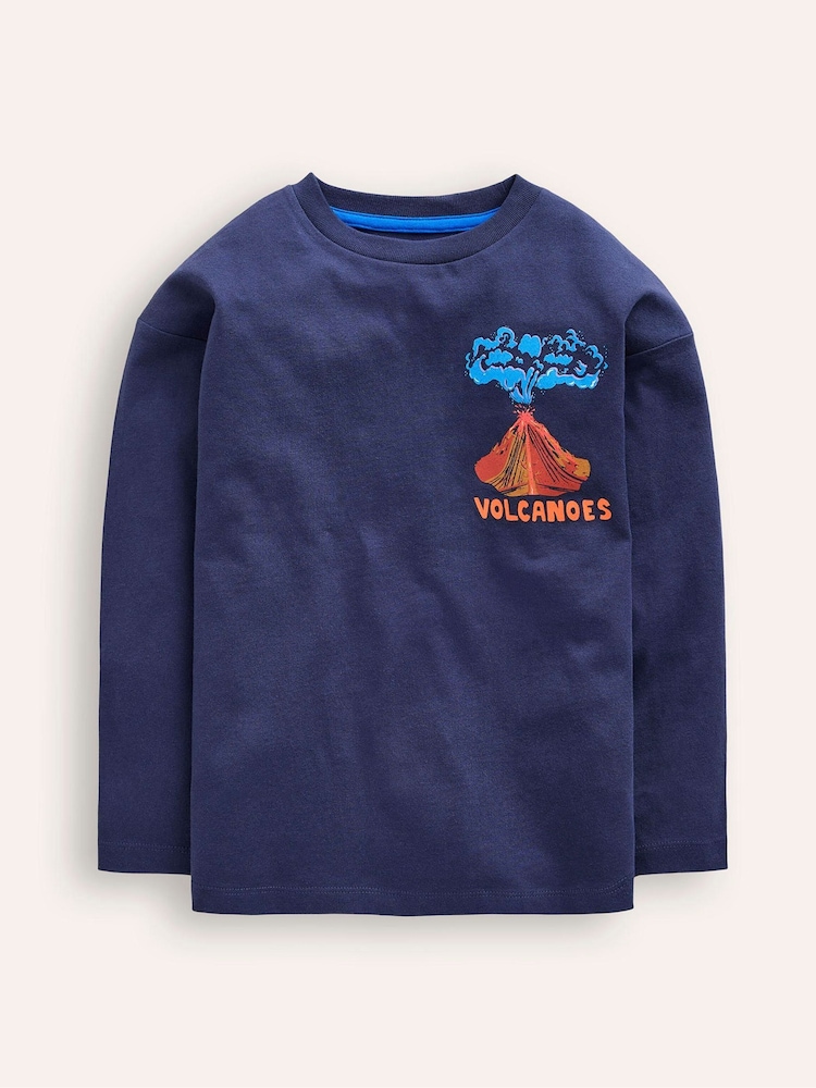Boden Blue Educational 100% Cotton T-Shirt - Image 1 of 3 Boden Blue Educational 100% Cotton T-Shirt - Image 1 of 3