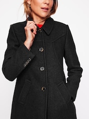 Boden Black Lincoln Textured Coat - Image 2 of 5