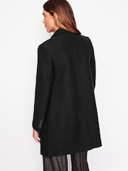 Boden Black Lincoln Textured Coat - Image 3 of 5