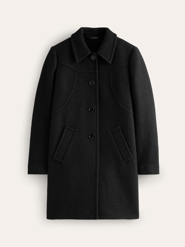 Boden Black Lincoln Textured Coat - Image 5 of 5