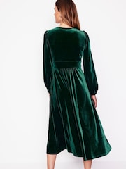 Boden Green Jocelyn Velvet Tea Dress - Image 4 of 6