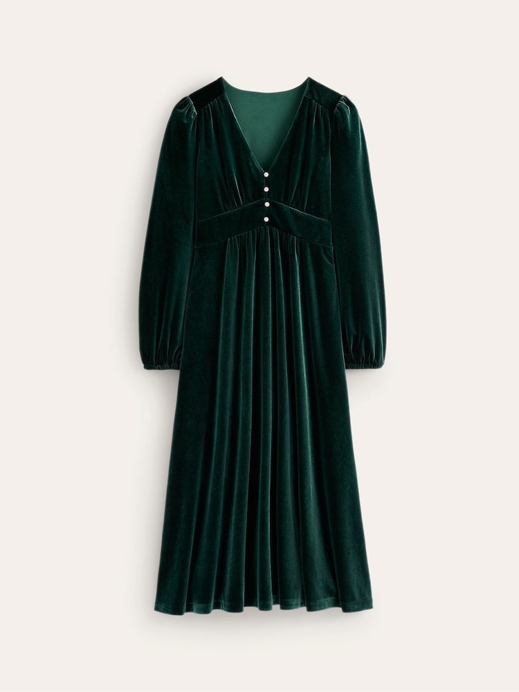 Boden Green Jocelyn Velvet Tea Dress - Image 6 of 6
