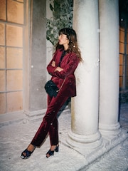 Boden Burgundy Kew Velvet Trousers - Image 1 of 6