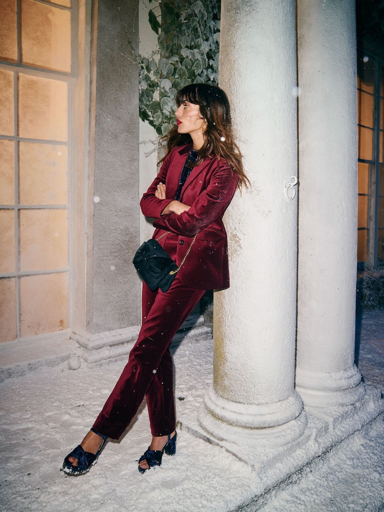 Boden Burgundy Kew Velvet Trousers - Image 1 of 6