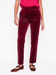 Boden Burgundy Kew Velvet Trousers - Image 5 of 6
