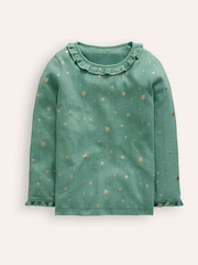 Boden Pointelle Top mit glitzernden Rüschen - Bild 1 von 3