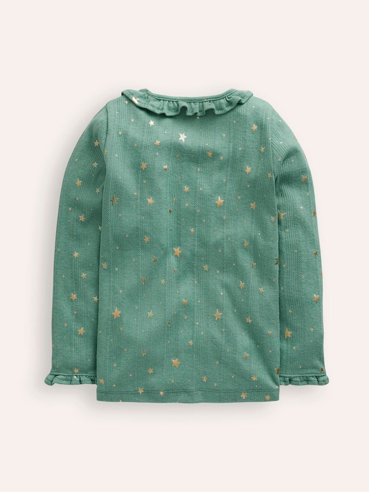Boden Pointelle Top mit glitzernden Rüschen - Bild 2 von 3