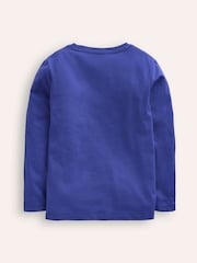 Boden Blue Lift The Flap 100% Cotton Christmas T-Shirt - Image 2 of 3