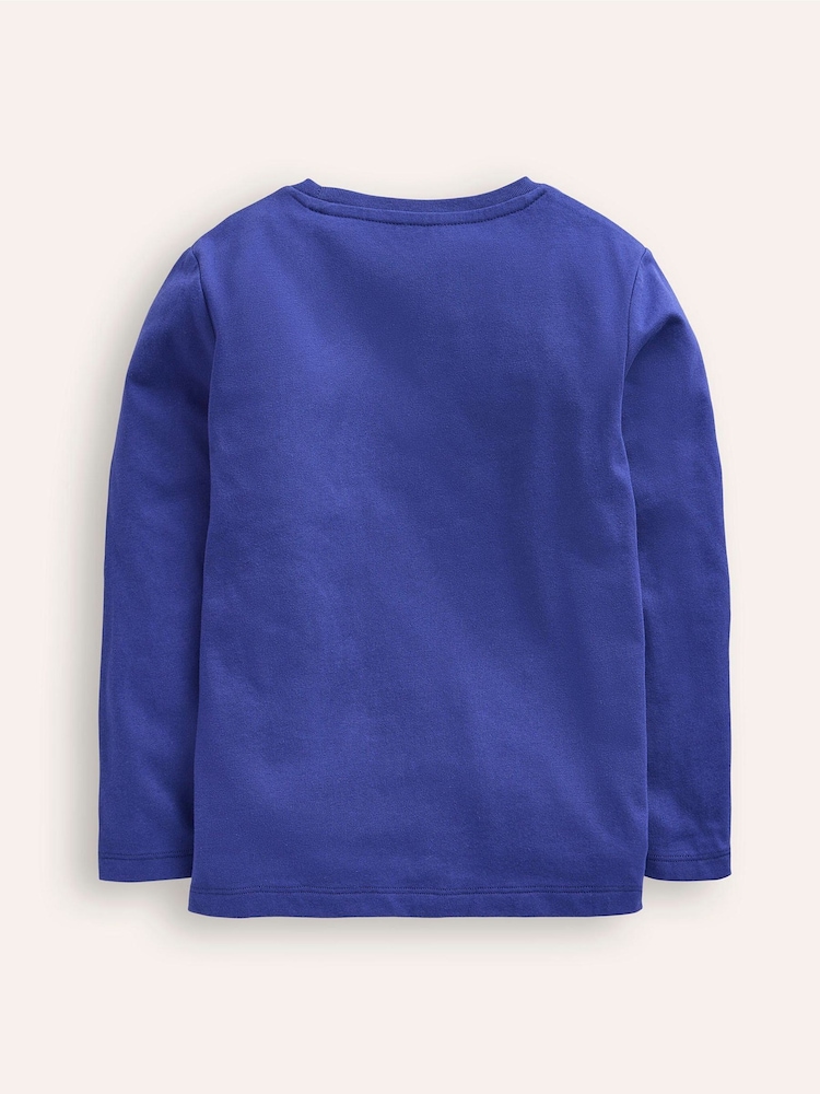 Boden Blue Lift The Flap 100% Cotton Christmas T-Shirt - Image 2 of 3