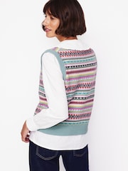 Boden Edie Fairisle Pattern Waistcoat - Imagen 3 de 7